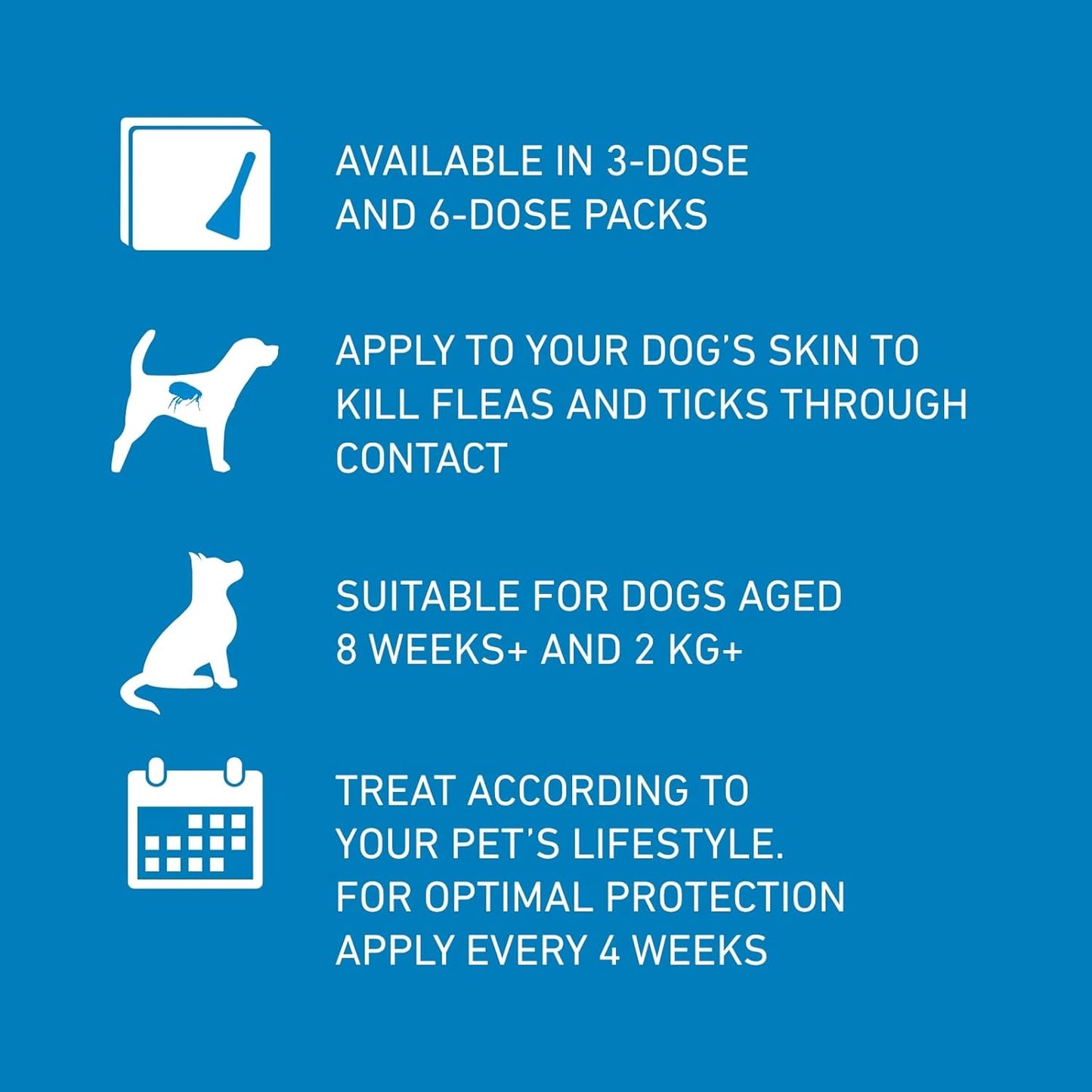 FRONTLINE Spot On Flea & Tick Treatment for Large Dog (20-40kg) 6 Pipettes