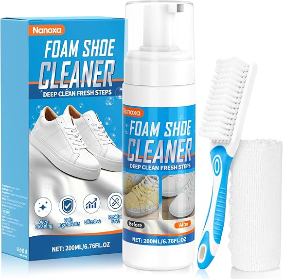 Instant Sneakers Foam Cleaner with Brush.