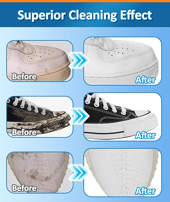 Instant Sneakers Foam Cleaner with Brush.