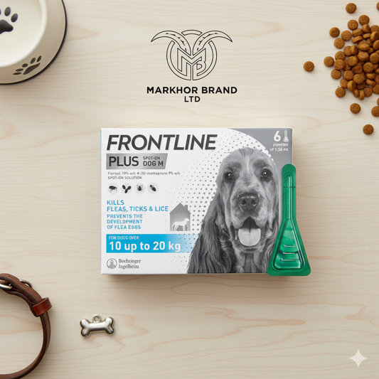 FRONTLINE Plus Flea & Tick Treatment for Medium Dogs - 6 Pipettes