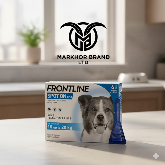FRONTLINE Spot On Flea & Tick Treatment for Medium Dog (10-20kg) 6 Pipettes