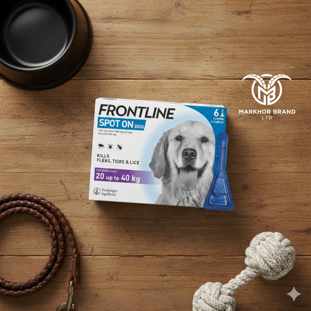 FRONTLINE Spot On Flea & Tick Treatment for Large Dog (20-40kg) 6 Pipettes