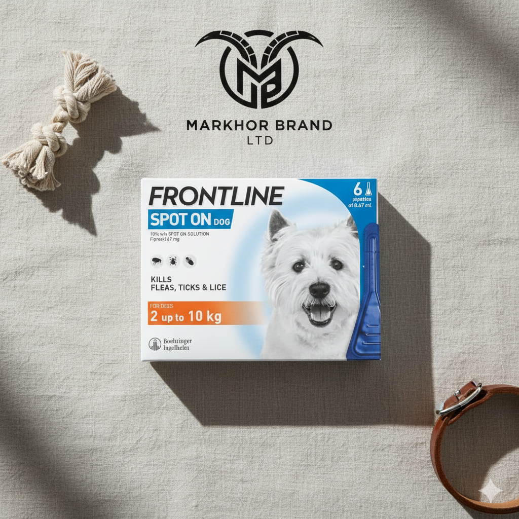 FRONTLINE Spot On Flea & Tick Treatment for Small Dog (2-10kg) 6 Pipettes
