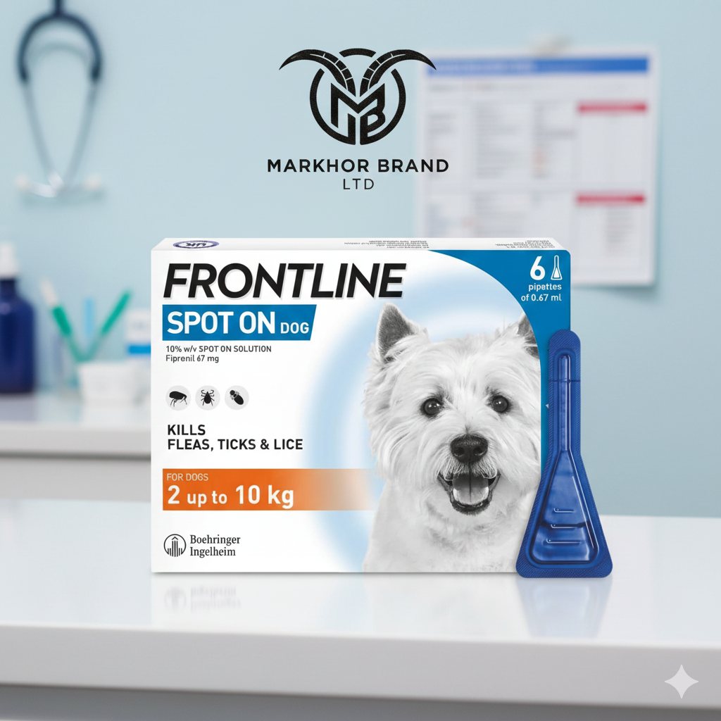 FRONTLINE Spot On Flea & Tick Treatment for Small Dog (2-10kg) 6 Pipettes