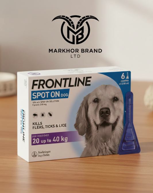 FRONTLINE Spot On Flea & Tick Treatment for Large Dog (20-40kg) 6 Pipettes