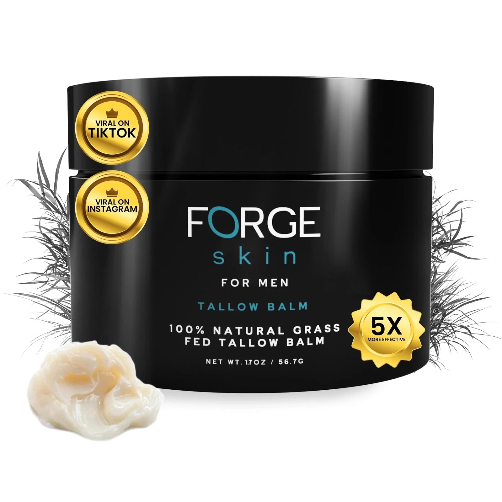 Forge Skin Men’s Wrinkle Defense Beef Tallow Face Balm Anti-Aging Moisturizer
